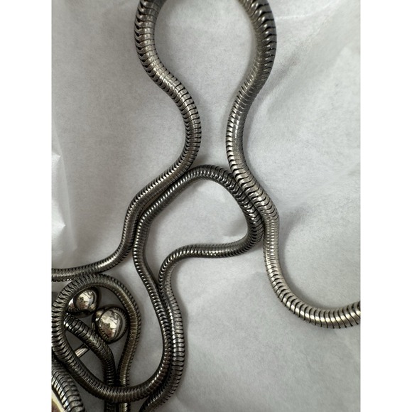 1970s Silver Metal‎ Mesh Disco Glam Evening Bag Vintage Kiss Lock Purse - Picture 9 of 9